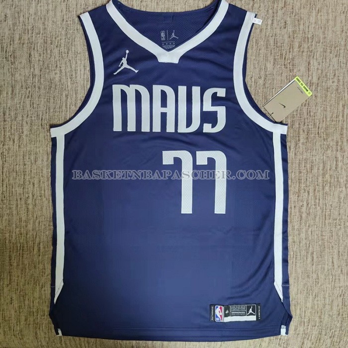 Maillot Dallas Mavericks Luka Doncic NO 77 Statement Authentique 2022-23 Bleu